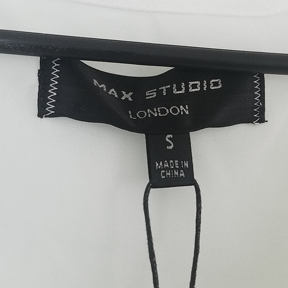 Max Studio London Ivory Solange Tie Waist Top - Picture 4 of 7